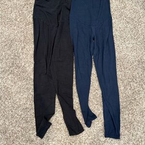 Black and Navy Leggings Set- Maternity